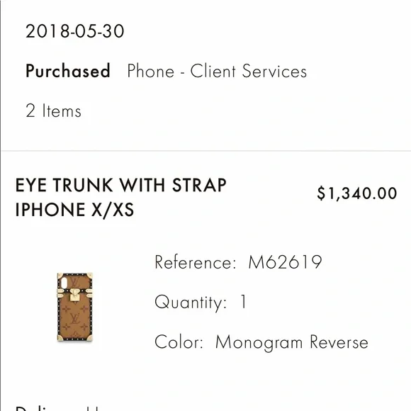 BRAND NEW LOUIS VUITTON EYE TRUNK WITH STRAP IPHONE X/XS. - Picture 9 of 10